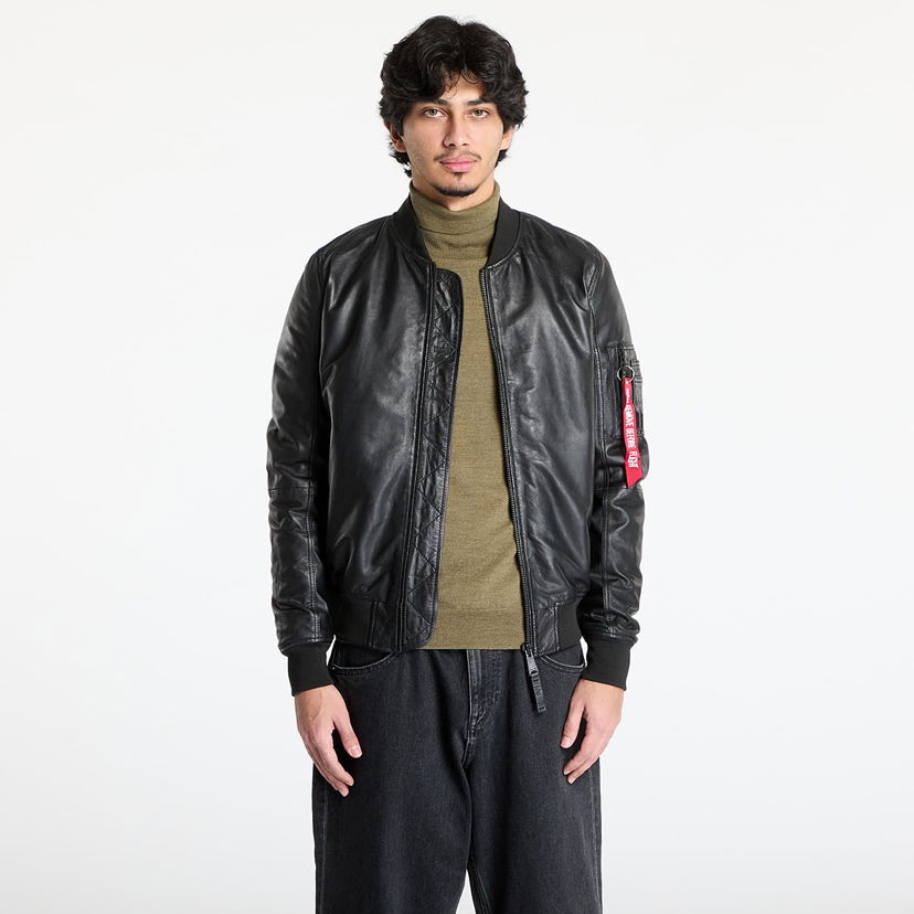 Bomber jakna Alpha Industries Alpha Industries MA-1 Leather Jacket Črna | 156141-03