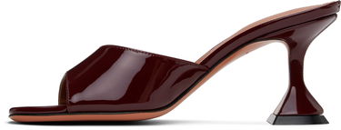 Modni dodatki Amina Muaddi Amina Muaddi Lupita 70 Heeled Patent Leather Sandals Bordo | LUPITA SLIPPER 70 PATENT, 2