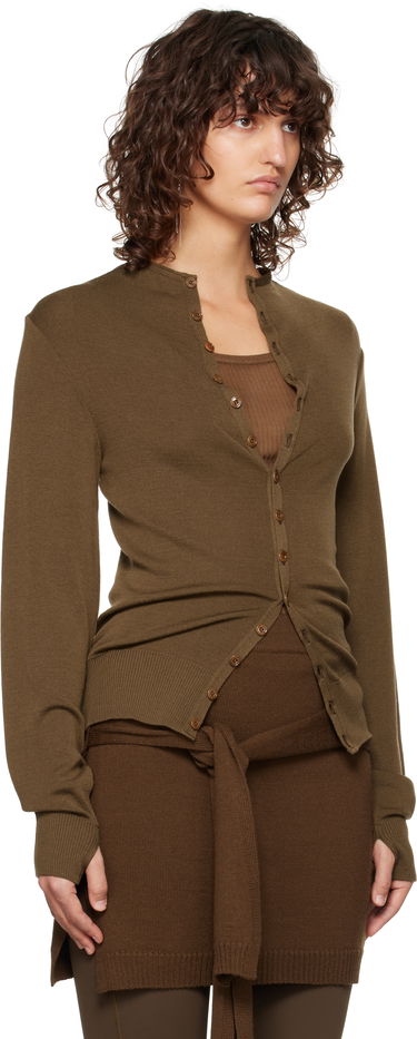 Pleteni pulover LEMAIRE Lemaire Fitted Seamless Cardigan Modra | TO1277 LK1032, 4