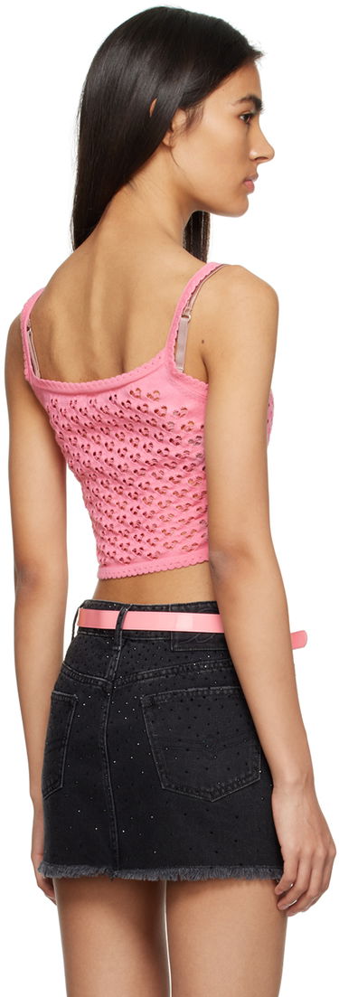 Majica brez rokavov Blumarine Blumarine Heart Cutout Tank Top Roza | P322M341A, 2