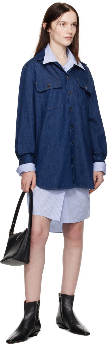 Srajce A.P.C. A.P.C. Anastasia Barbieri Edition Mare Denim Shirt Modra | COGYF-F12615, 4