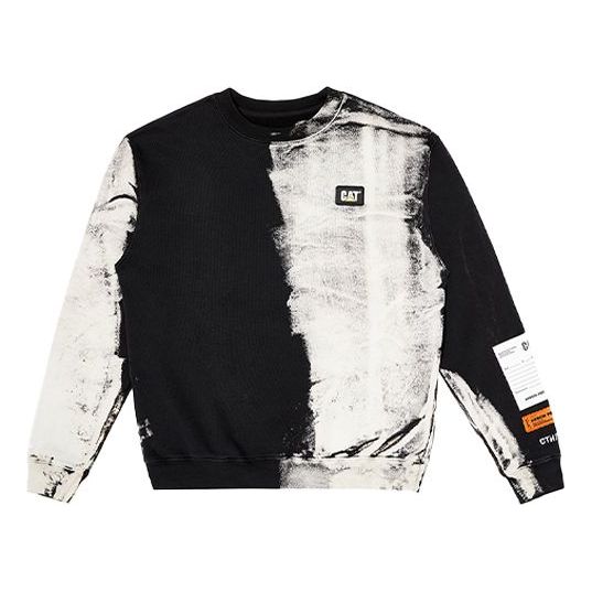Pulover HERON PRESTON Heron Preston x Caterpillar Co-branded Paint Splatter Sweatshirt Črna | HMBA014F20JER0091201