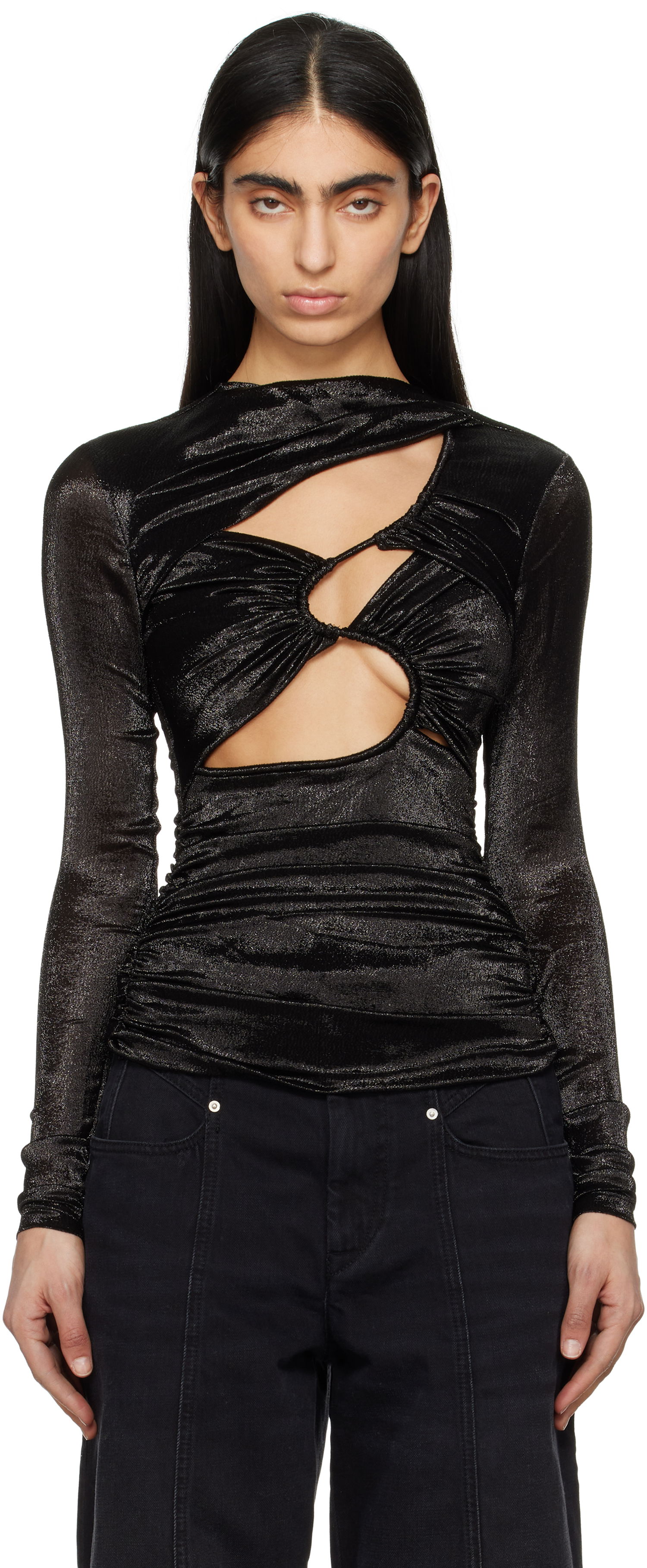 Srajce ISABEL MARANT Isabel Marant Rose Cutout Top Črna | HT0598FA-C1J13I, 0