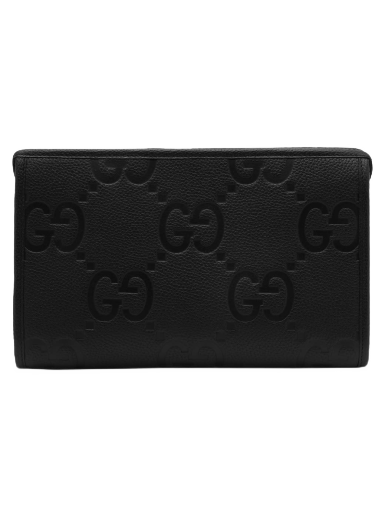 Potovalna torba Gucci Jumbo GG Logo Pouch Black Črna | 739490-AABY0-1000