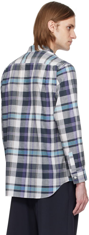 Srajce Comme des Garçons Comme des Garçons Shirt Yarn Dyed Check Poplin Shirt Lila | FO-B010-051, 2