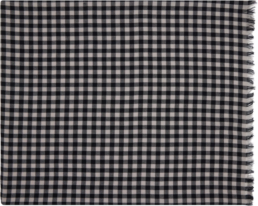 Šala Rick Owens Rick Owens Concordians Mini Plaid Scarf Črna | RU02E1464 SCARMP
