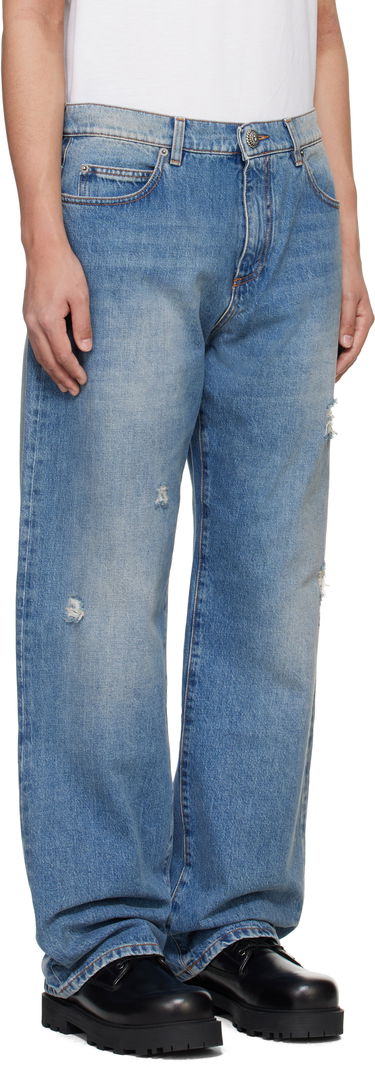Kavbojke Balmain Balmain Loose-Fit Jeans Modra | EH1ML155DF44, 1