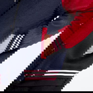 Bomber jakna Tommy Hilfiger Wool Blend Crest Bomber Dark Night Navy/ Regatta Red Mornarica | DM0DM19631 C1G, 2
