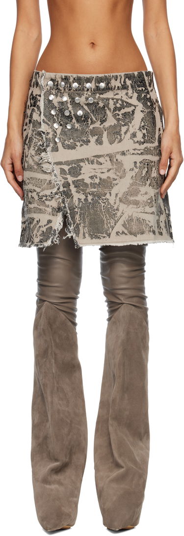 Krila Rick Owens Concordians Sisynap Studded Distressed Miniskirt Večbarvna | DS02E7329 DWF, 0