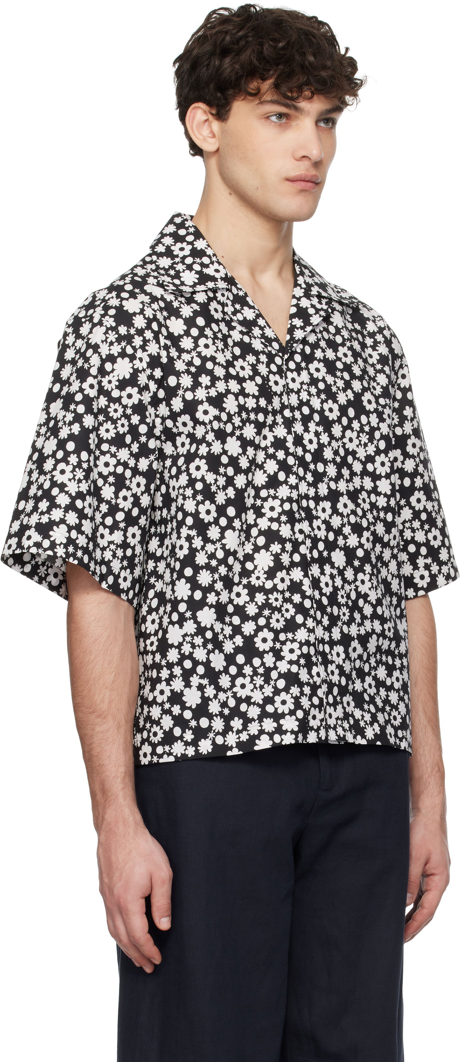 Srajce Marni Marni Pop Fields Motif Shirt Črna | CUMU0330S2 UTC463, 1