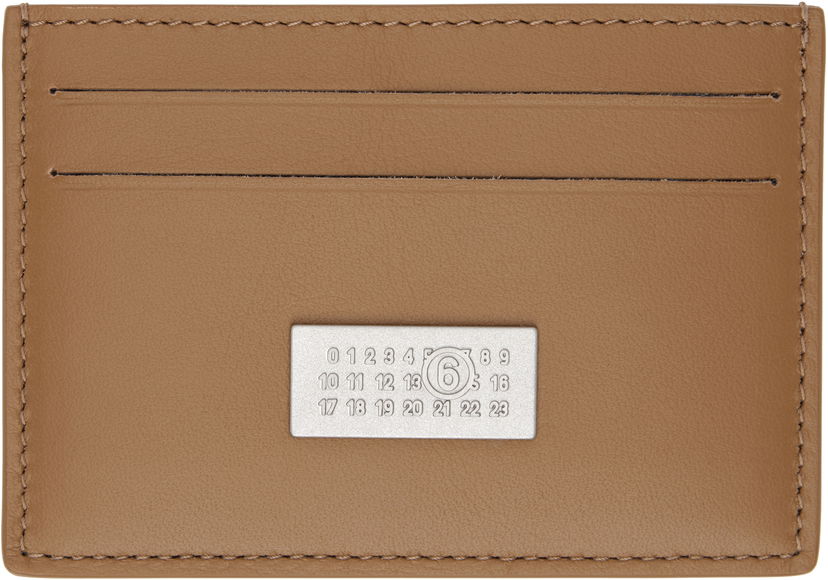 Denarnica Maison Margiela MM6 Maison Margiela Leather Card Holder Rjava | SA5UI0013 P7258