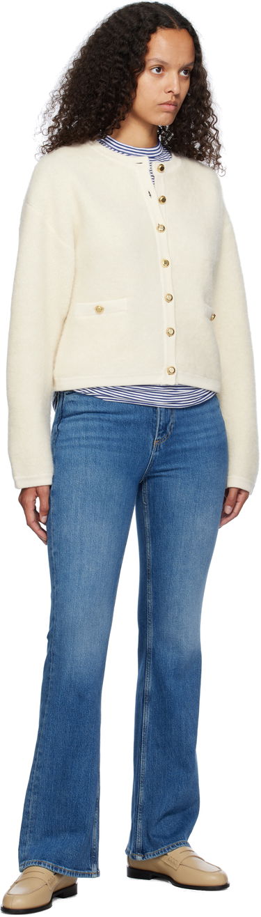 Pleteni pulover rag & bone rag & bone Kaia Boucle Cardigan Bela | WAS24F047AA47, 3