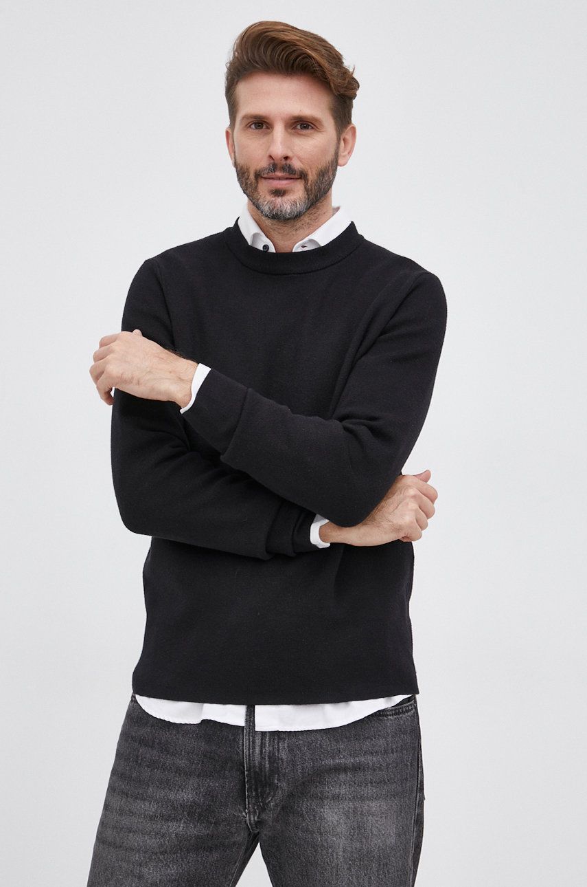 Pleteni pulover Samsoe Samsoe Gunan Crewneck Črna | M20200110, 0