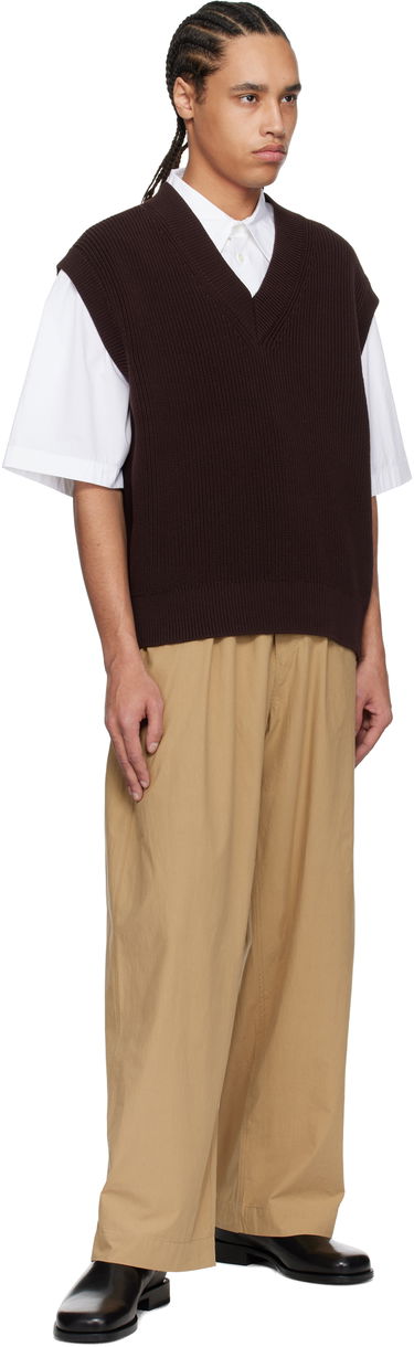 Hlače Studio Nicholson Studio Nicholson Sonny Wide-Leg Trousers Bež | SONNY SNM - 1311, 3