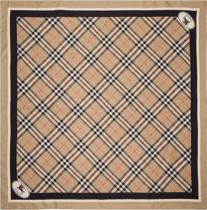 Šala Burberry Burberry Check Silk Scarf Bež | 8113048