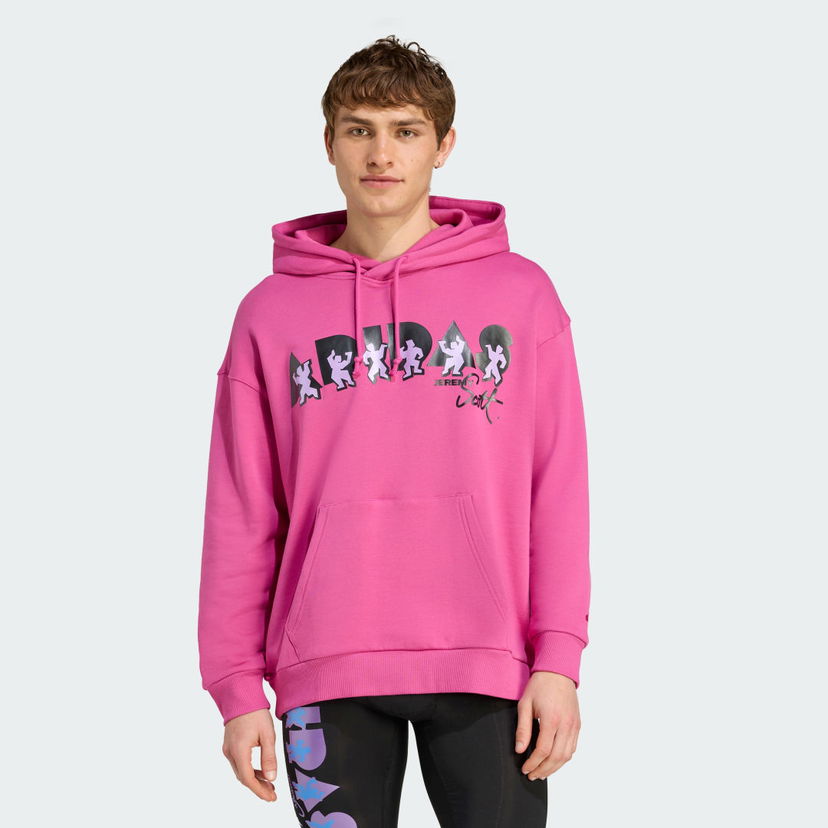 Pulover adidas Performance adidas x Jeremy Scott Hoodie Roza | JL7625