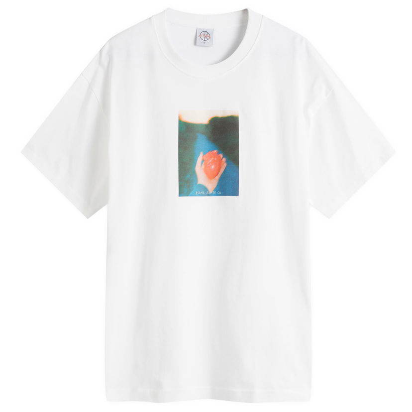 Majica Polar Skate Co. Polar Skate Co. Heart in Hand Graphic T-Shirt, Size Large Bela | PSC-SP25-14