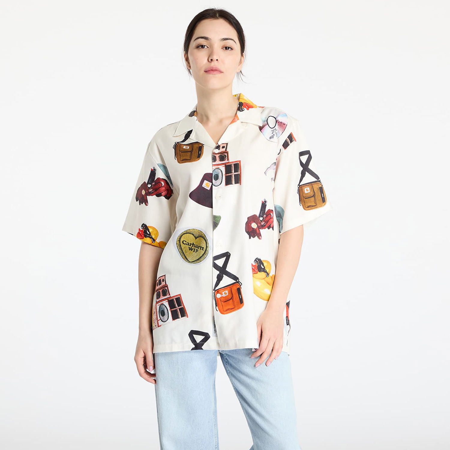 Srajce Carhartt WIP Carhartt WIP Jacob Rochester Print Shirt Bela | I034574.2UKXX, 0