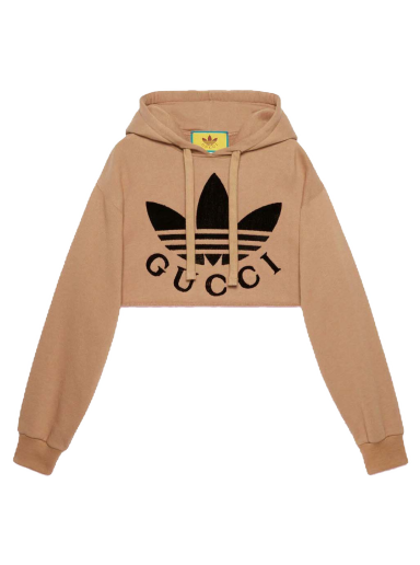 Pulover Gucci x adidas Cropped Sweatshirt Bež | 688196 XJEDA 2184