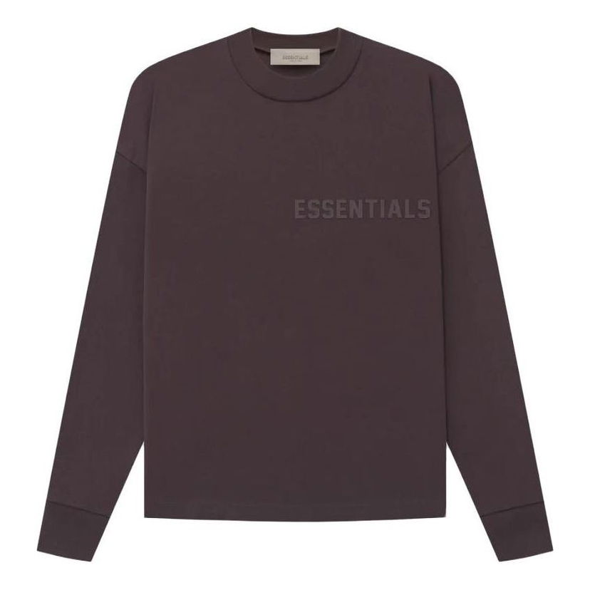 Majica Fear of God Essentials Long Sleeve T-Shirt Rjava | FOG-SS23-077