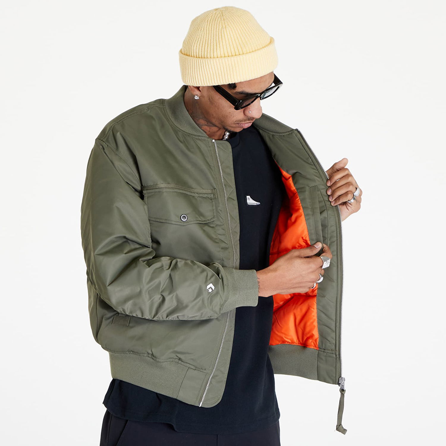 Bomber jakna Converse Military Pack Ma-1 Bomber Jacket Zelena | 10023761-A01, 1