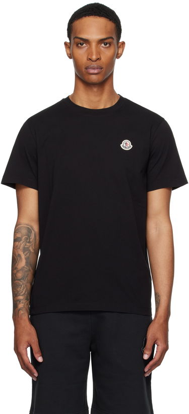 Majica Moncler Moncler Logo Patch Cotton T-Shirt Črna | K20918C00033829H8, 0
