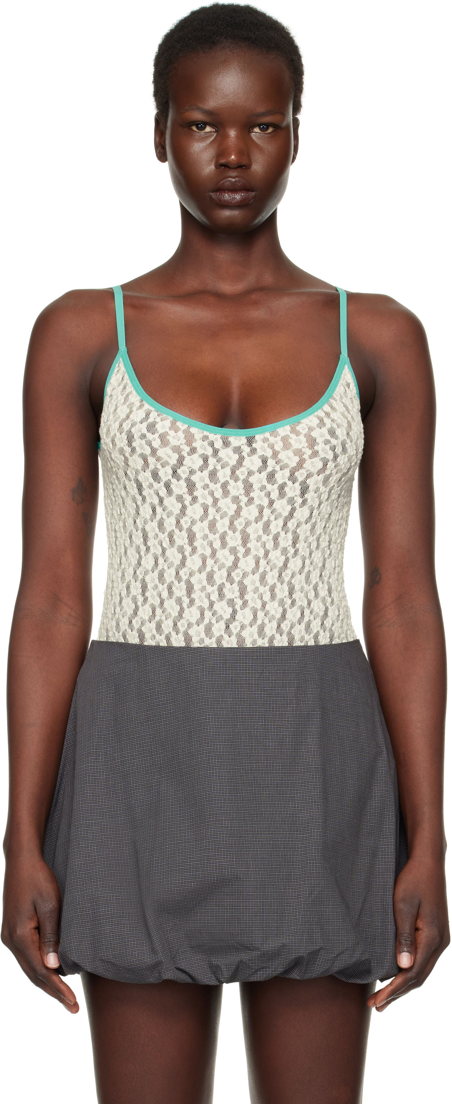 Obleke Baserange Baserange Musial Bodysuit with Bubble Hem Skirt Večbarvna | ONMU-LA-SP25, 0