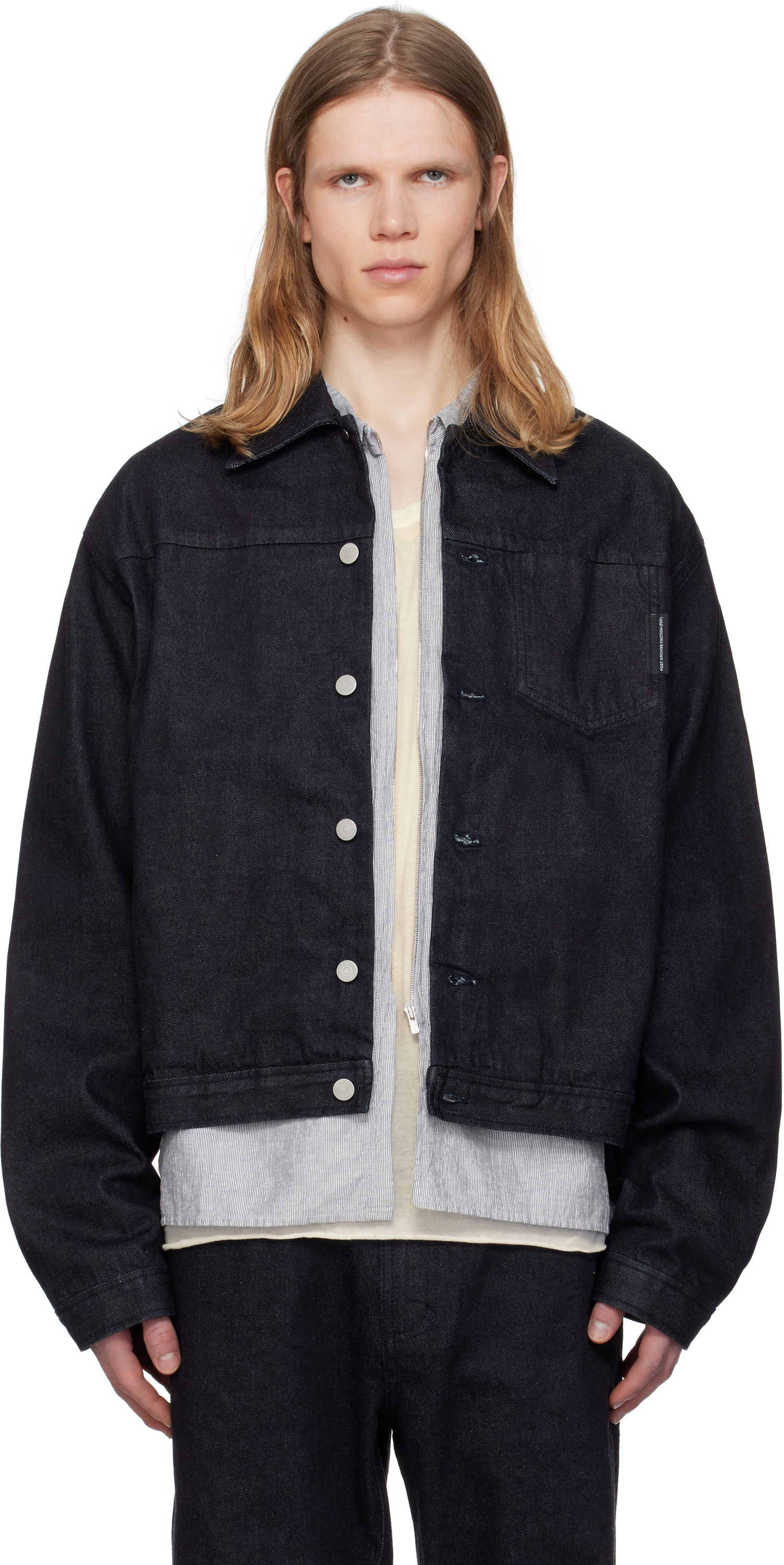 Jakna Post Archive Faction (PAF) Post Archive Faction (PAF) 8.0 Right Denim Jacket Črna | 8.0 ODJR-ID, 0