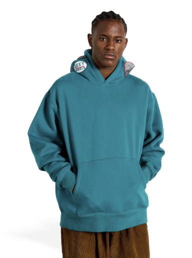 Pulover Pleasures Worms Hoodie Turkizna | P23F022-GREEN