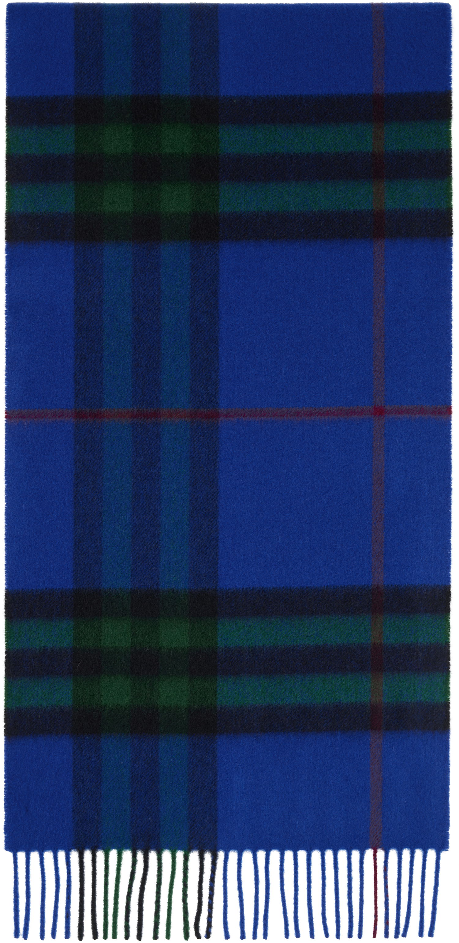 Šala Burberry Burberry Check Cashmere Scarf Modra | 8112630, 0