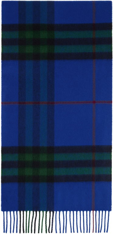 Šala Burberry Burberry Check Cashmere Scarf Modra | 8112630, 0