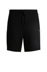 Waffle-Structured Shorts with Embroidered Logo