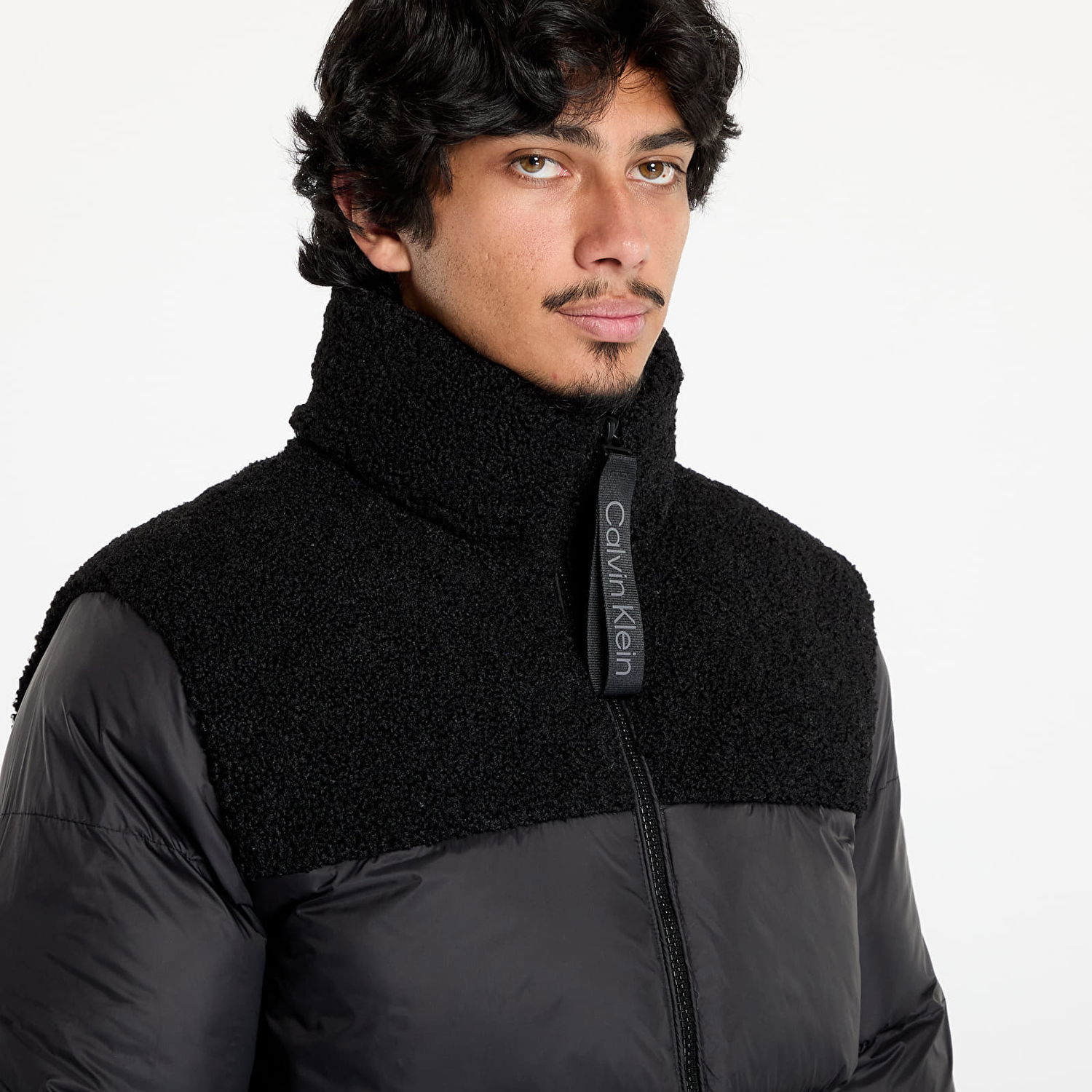 Puhovka CALVIN KLEIN Sherpa Puffer Jacket Black Črna | J30J326091 BEH, 1