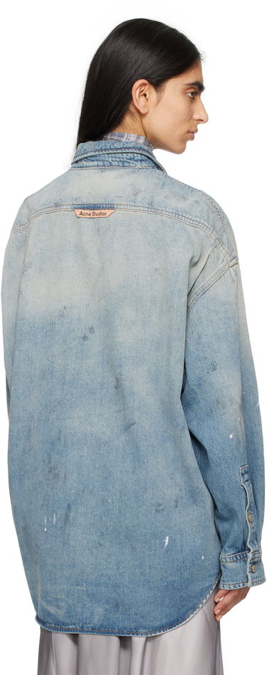 Srajce Acne Studios Acne Studios Button-Up Denim Shirt Modra | CB0103-, 2
