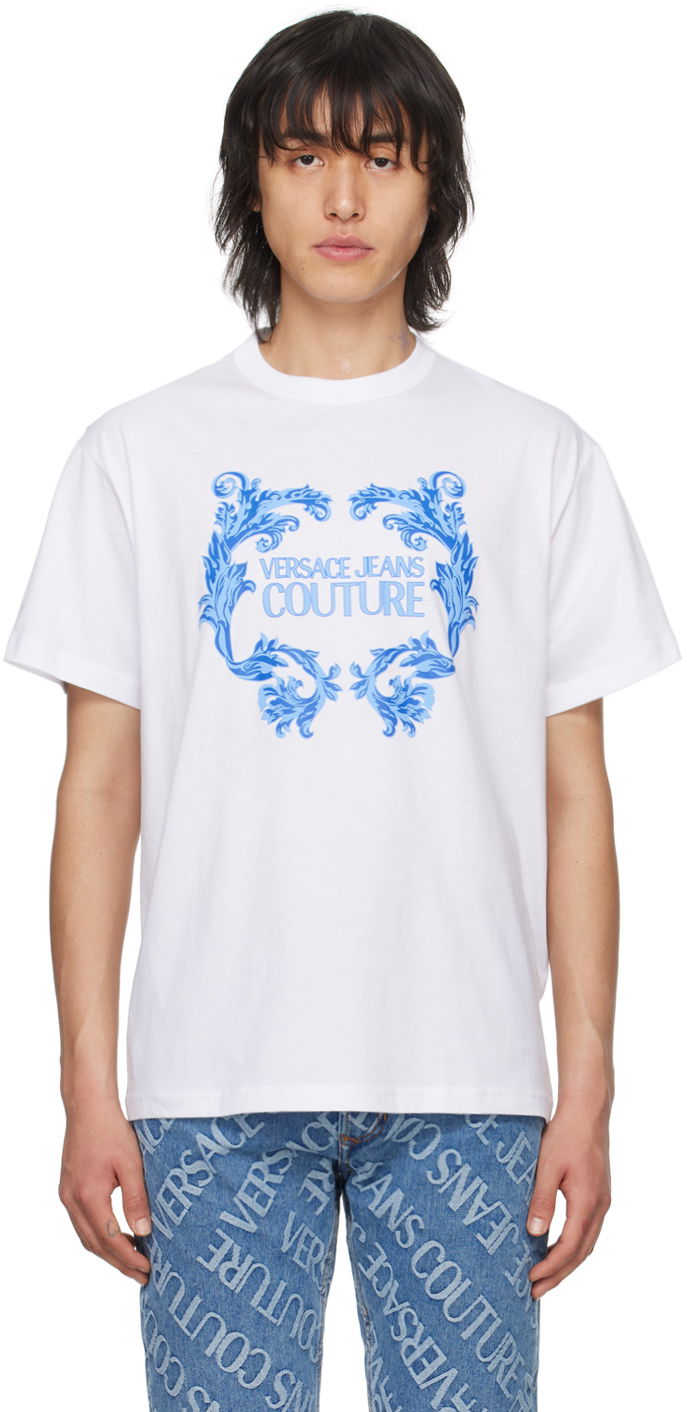 Majica Versace Bonded T-Shirt Bela | E76GAHG02_ECJ00G