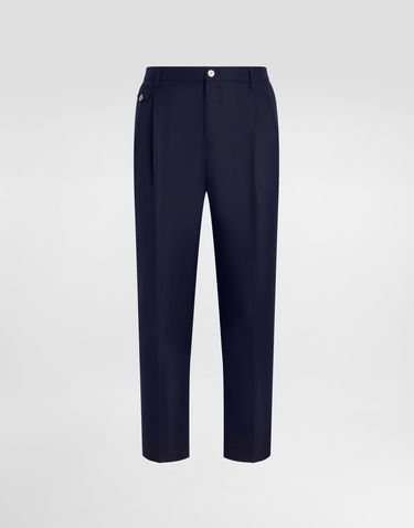 Hlače Dolce & Gabbana Dolce & Gabbana Wool Dress Pants With Double Darts Mornarica | GV4EETFM2GUB0665, 0