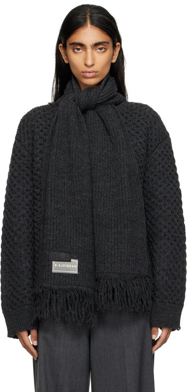 Pleteni pulover Maison Margiela MM6 Maison Margiela Knit Sweater with Scarf Siva | S52HL0049 M13132, 0