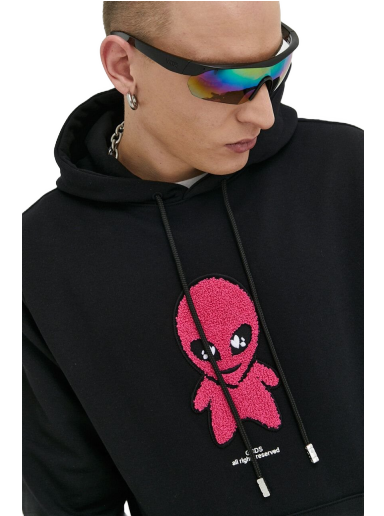Pulover GCDS Wirdo Regular Hoodie Črna | SS23M100180
