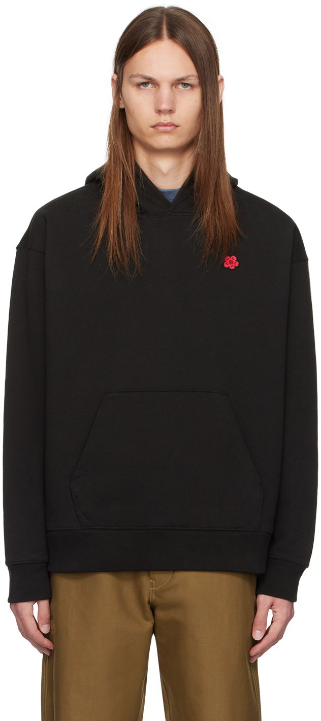 Pulover KENZO Black Paris Boke Flower Hoodie Črna | FE65SW2274MT