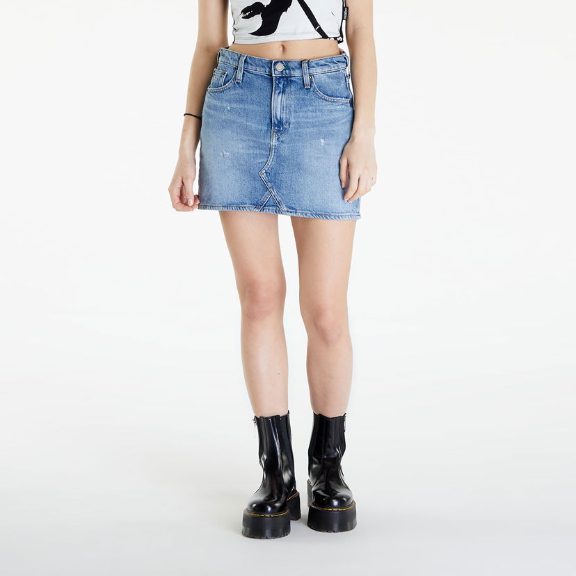 Krila Tommy Hilfiger Tommy Jeans Izzie Mid Rise Mini Classic Skirt Modra | DW0DW17669 1A5