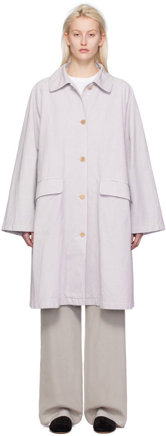 Dežni plašč The Row Garth Trench Coat Siva | 7872-W2980