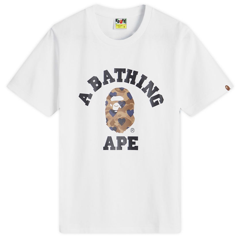 Majica BAPE I love Bape College T-Shirt Bela | 001TEK802109L-WH7