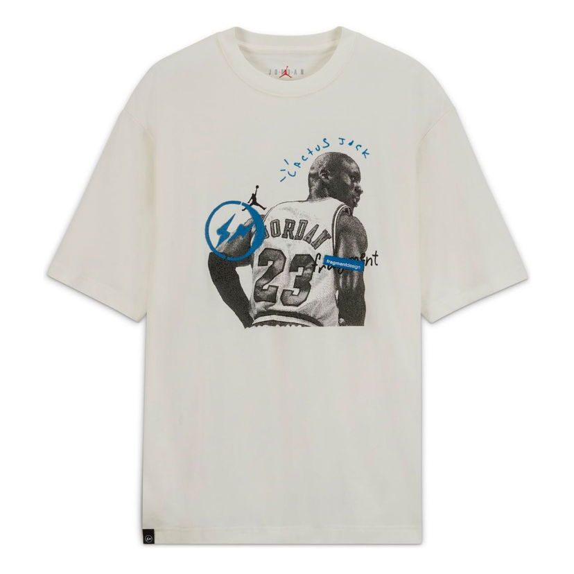 Majica Jordan Travis Scott x Fragment Design T-Shirt Bela | DJ0620-133