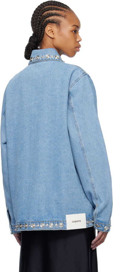 Jakna Coperni Coperni Studded Denim Jacket Modra | COPBL27STF2008, 2