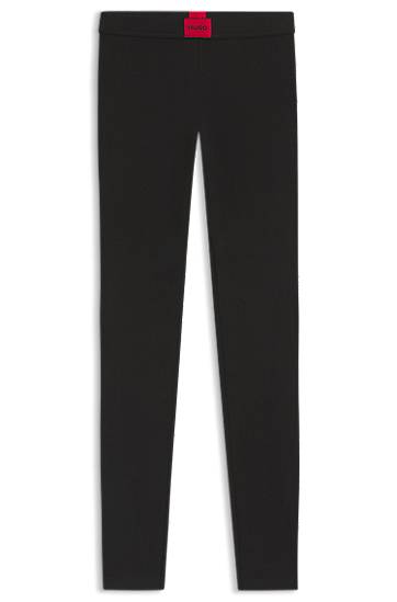 Pajkice BOSS Thermal leggings with red logo label Črna | 50492277