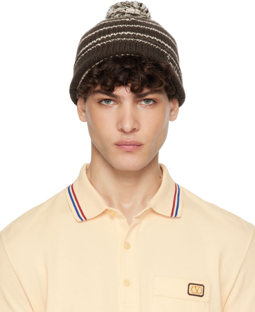 Beanie Valentino 'Chez ' Knitted Wool Beanie Črna | 6Y2HB02JSNW