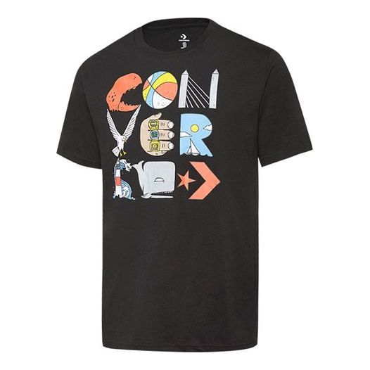 Majica Converse Converse Wrecking Crew Art T-Shirt Črna | 10018385-A03