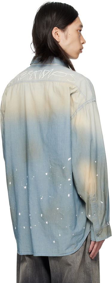 Srajce Acne Studios Acne Studios Paint Splatter Button-Up Shirt Modra | BB0633-, 2
