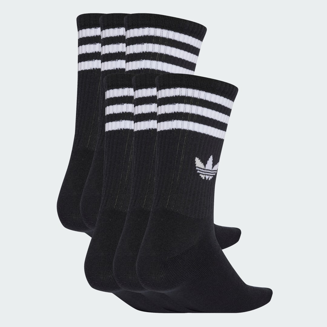 Nogavice adidas Performance 3-Stripes Crew Socks - 6 Pairs Črna | JV7411, 0