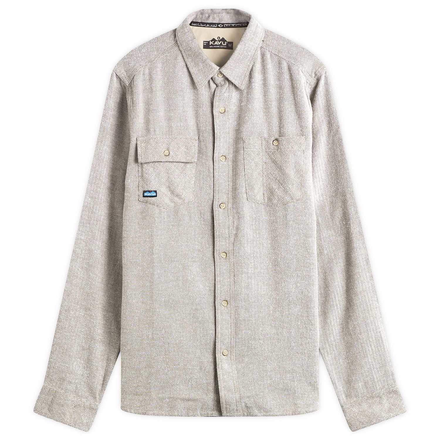 Srajce KAVU Langley Herringbone Overshirt, Size Small Bež | 5039-2708, 1
